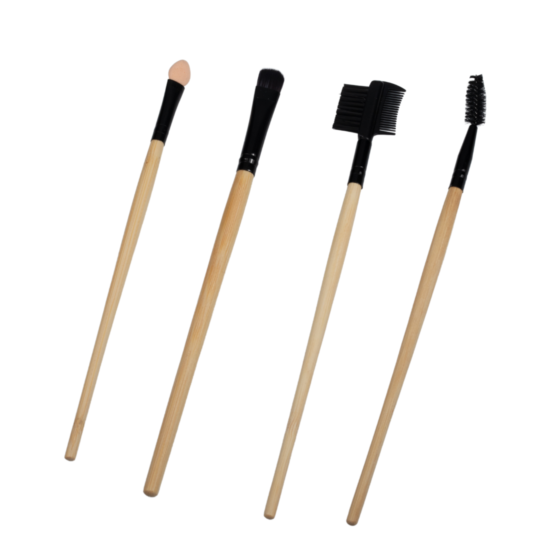 Makeup Brush Set With PU Leather Case (18 Pieces), Black (GB-3071)