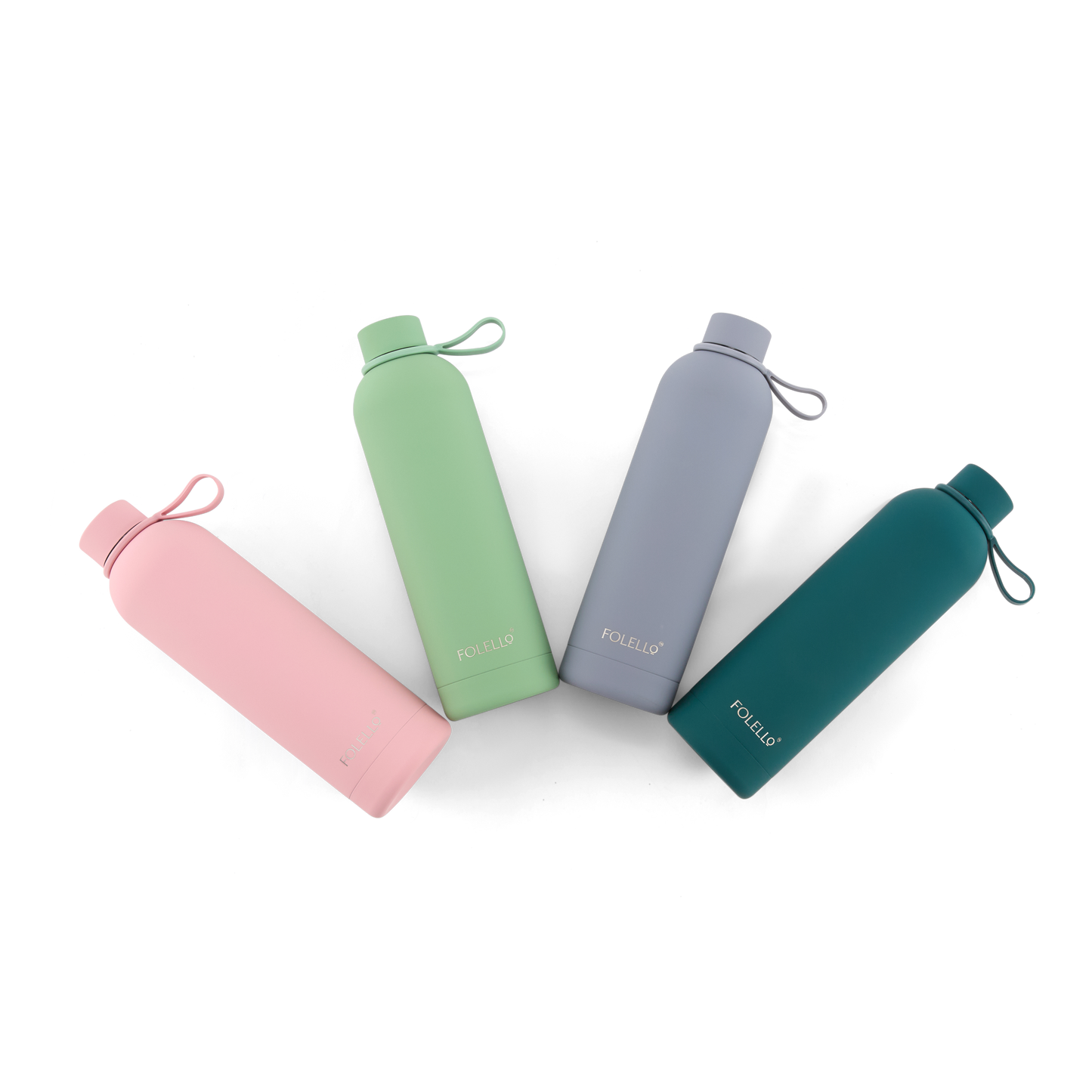 FOLELLO 750ml Stainless Steel Double Layer Vacuum Insulated Water Bottle | Keeps Drinks Cold for 24 Hours & Hot for 12 Hours | Sweat-Free Rubberized Finish | Leakproof & BPA-Free | Perfect for Gym, Office, Travel | Stylish Pink Design