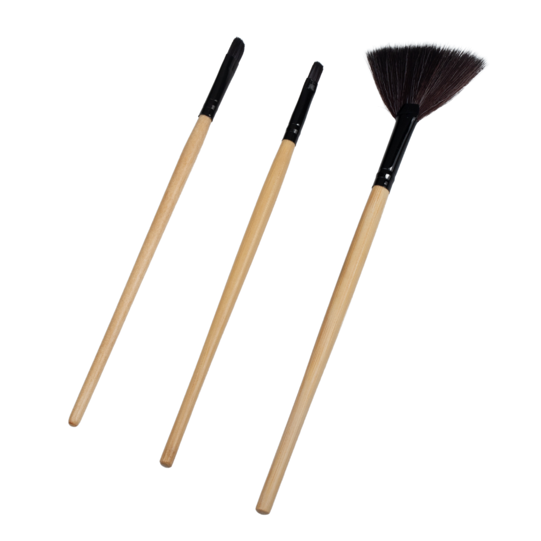 Makeup Brush Set With PU Leather Case (18 Pieces), Black (GB-3071)