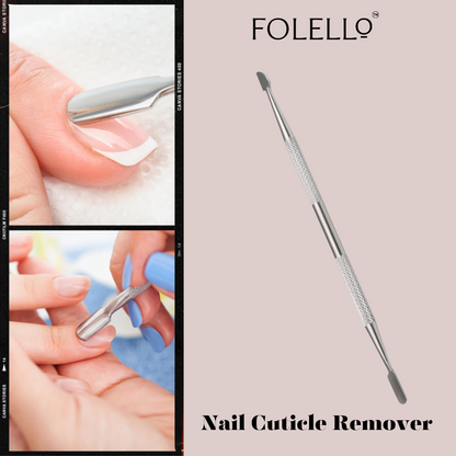 FOLELLO Nail Grooming Kit -1 Nail Clipper/Cutter with 1 Nail Tip Cutter, 1 Nail Cuticle Remover/Pusher, 1 Nail Cleaner Brush, 1 Nail Buffer Block, 1 Set of Pedicure Toe Separators for women, 1 Nail File