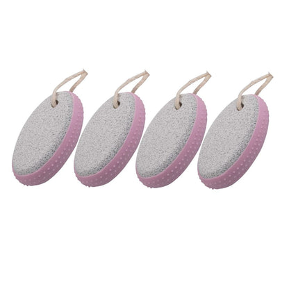 FOLELLO Natural Pumice Stone for Feet | Hard Skin Callus Remover for Feet and Hands | Natural Foot File Exfoliation to Remove Dead Skin (Pink, Set of 4)