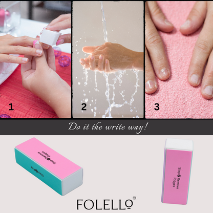 FOLELLO Nail Grooming Kit -1 Nail Clipper/Cutter with 1 Nail Tip Cutter, 1 Nail Cuticle Remover/Pusher, 1 Nail Cleaner Brush, 1 Nail Buffer Block, 1 Set of Pedicure Toe Separators for women, 1 Nail File