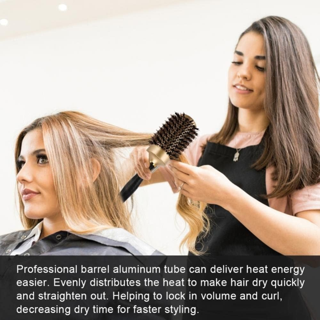 FOLELLO Ceramic Round Hair Blow Dry Brush Trio: 32mm, 42mm, 52mm + Free Hair Brush/Comb Cleaner