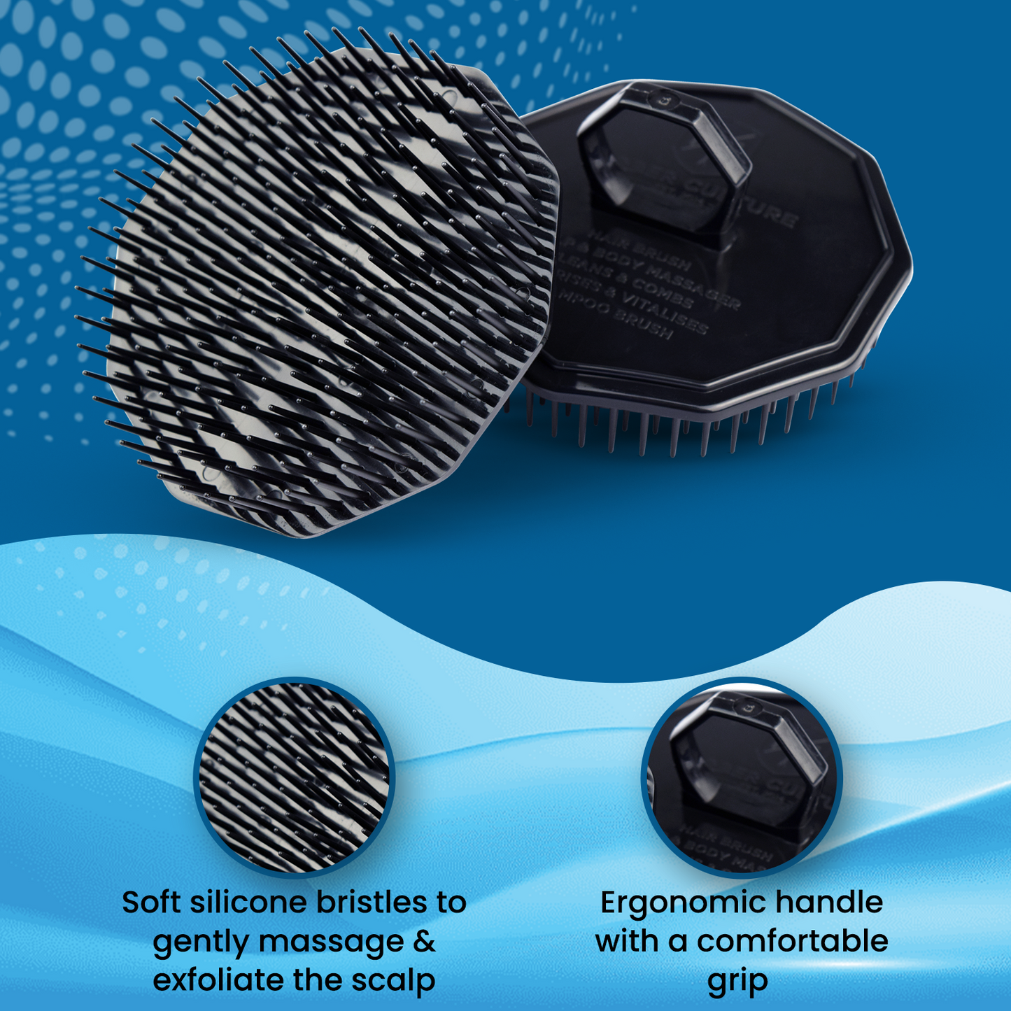 Scalp Massage Brush/Shampoo brush for Salon and Home Use, Scalp Massager for Hair Growth, Head Massager Improves circulation, Hair Detangler