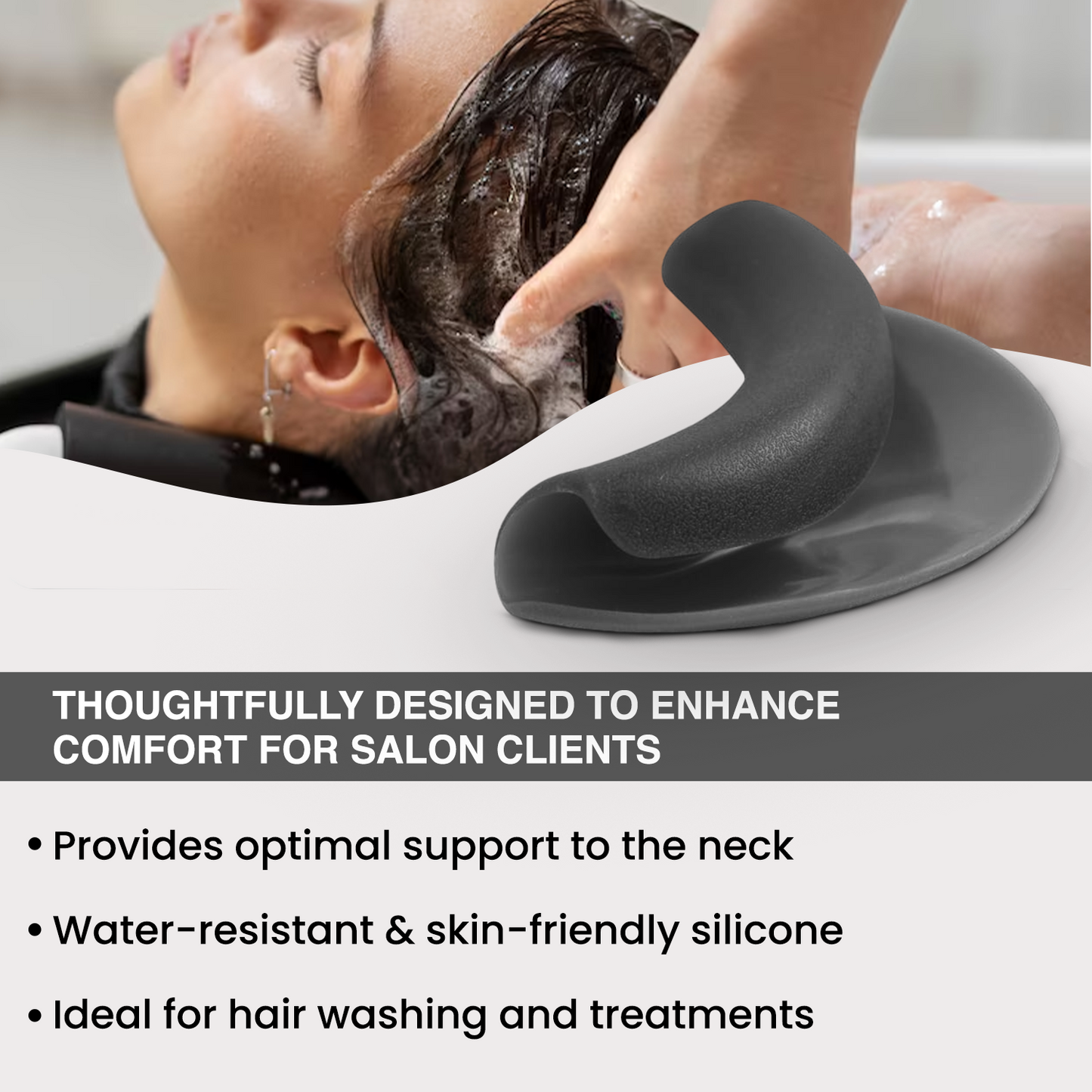 FOLELLO Set of Back Wash Silicone Neck rest/Salon Neck Pillow & Stylist Silicone Cutting Cape