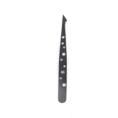 Curved Tip Tweezer Plucker for Eyebrows, Upper Lips & Small hairs- Black (GB-3021)