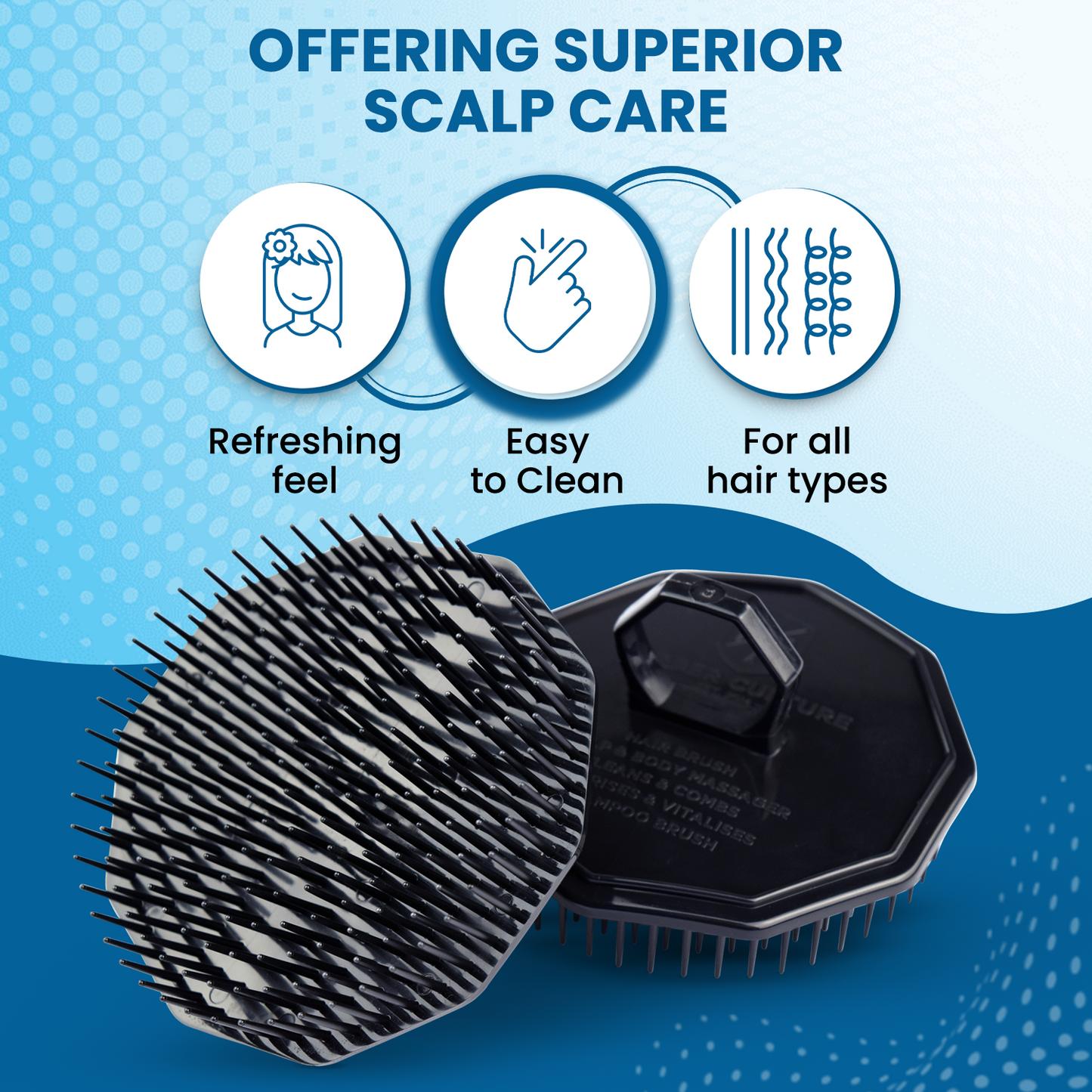Scalp Massage Brush/Shampoo brush for Salon and Home Use, Scalp Massager for Hair Growth, Head Massager Improves circulation, Hair Detangler