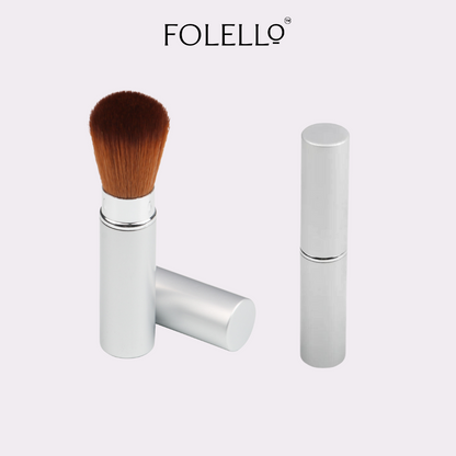 Hair & Makeup Grooming Ensemble for Women: Rose Gold Vanity Case, Vent Hair Styling Brush, Round Hair Brush, Golden Paddle Brush, Makeup Brush Set, Detangling Comb, Travel Powder Brush + Bonus Hair Comb/Brush Cleaner