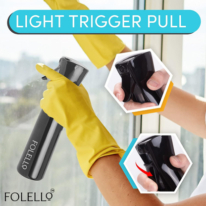 FOLELLO Salon Spraying Bottles Set - 200ml Magic Mist Spray, 300ml, 500ml & 400ml Silver Aluminum Spray Bottles, Pack of 4