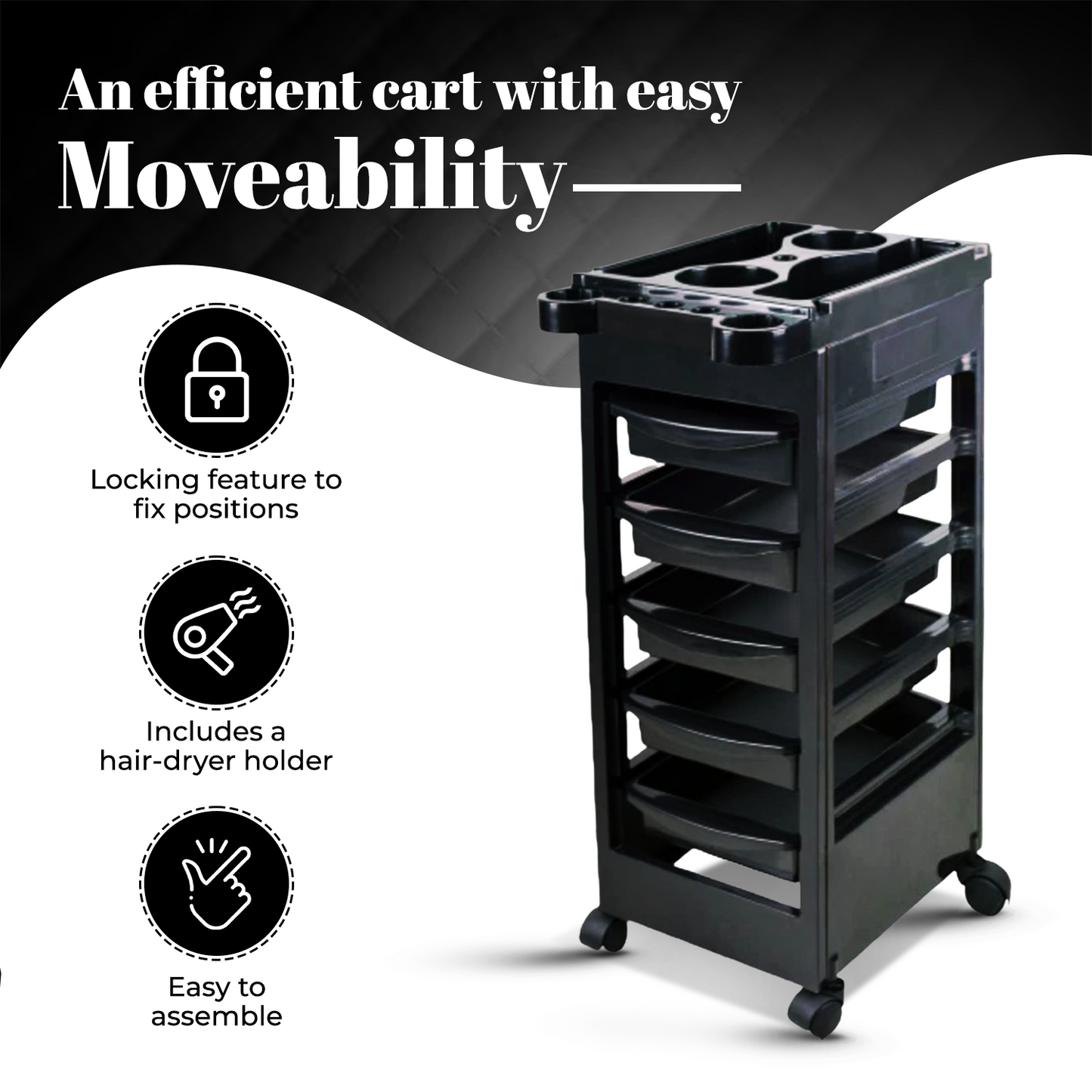Lusty- Professional Salon Trolley
