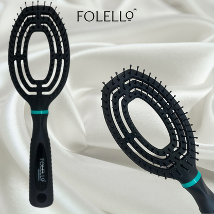 Set of 1 Golden Paddle Brush + 1 Vent Brush + FREE Hair Brush/Comb Cleaner