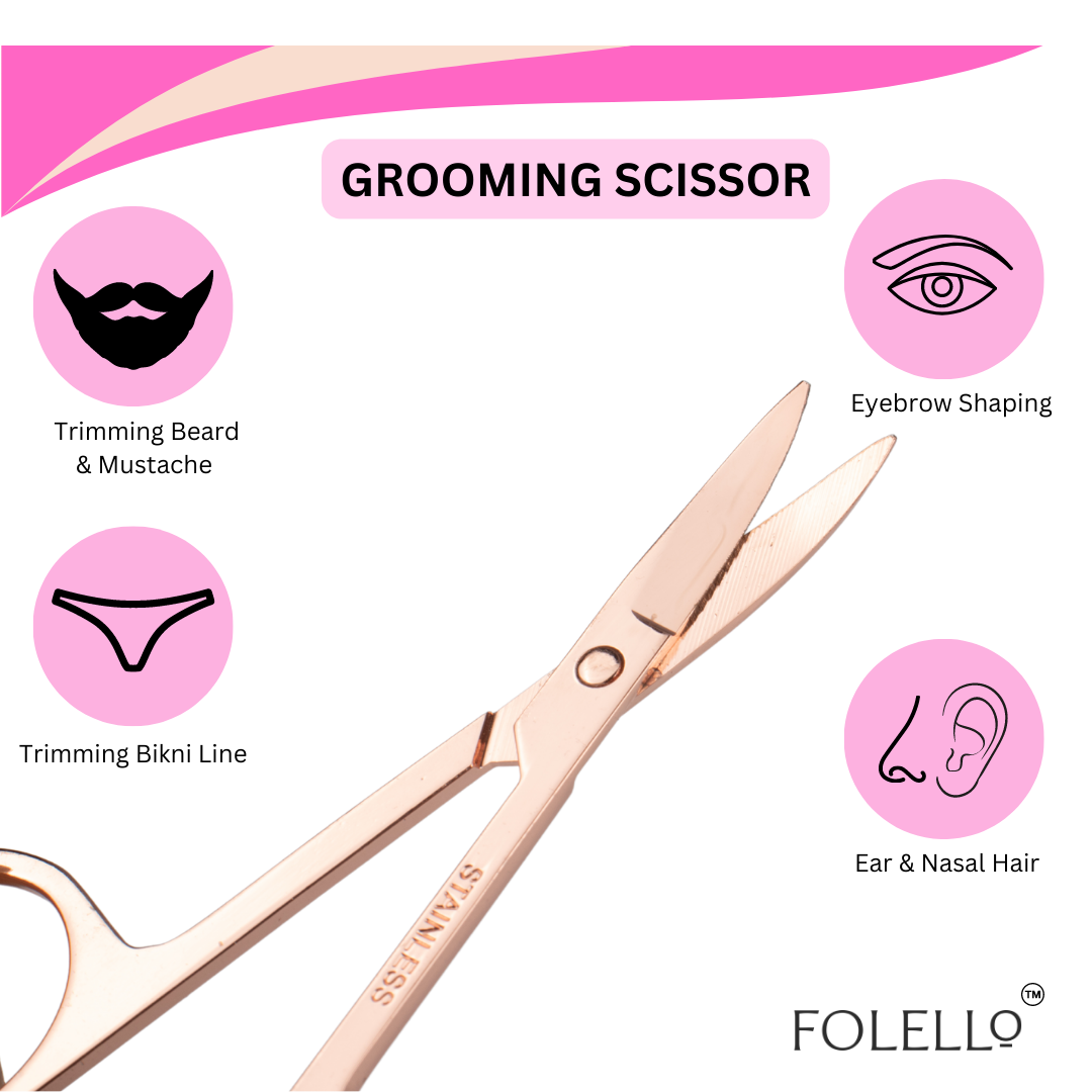 Grooming Scissor-Moustache/Beard/Eyebrow/Nose Hair Trimming for Men and Women (GB-3028)
