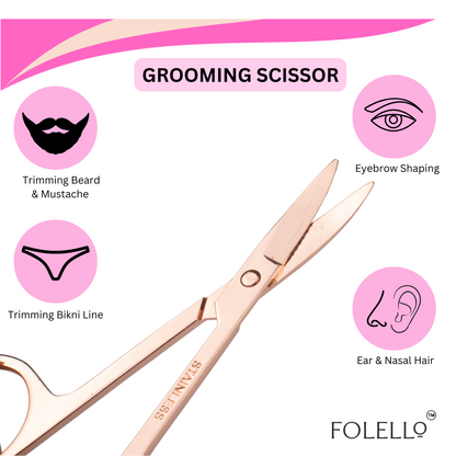 Grooming Scissor-Moustache/Beard/Eyebrow/Nose Hair Trimming for Men and Women (GB-3028)
