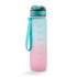 Folello 1L Tritan Water Bottle with Motivational Time Marker | Leakproof Sipper Bottle for Gym, Office, and Travel | BPA-Free with Hydration Reminder App | Cool Indigo Pink Design | 1 Litre
