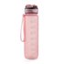 Folello 1L Tritan Water Bottle with Motivational Time Marker | Leakproof Sipper Bottle for Gym, Office, and Travel | BPA-Free with Hydration Reminder App | Passionate Pink Design | 1 Litre