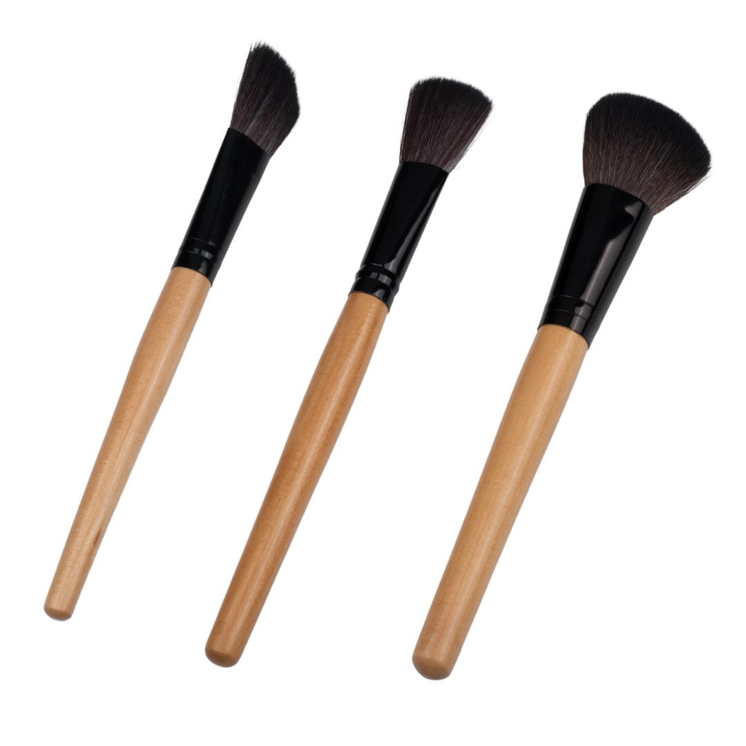 Makeup Brush Set With PU Leather Case (18 Pieces), Black (GB-3071)