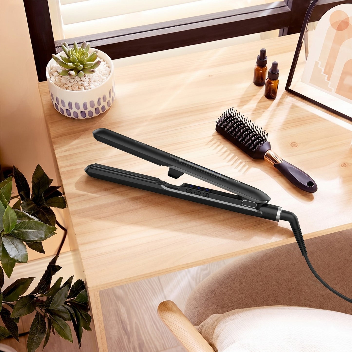 LEVEL 100- STEAM HAIR STRAIGHTENER