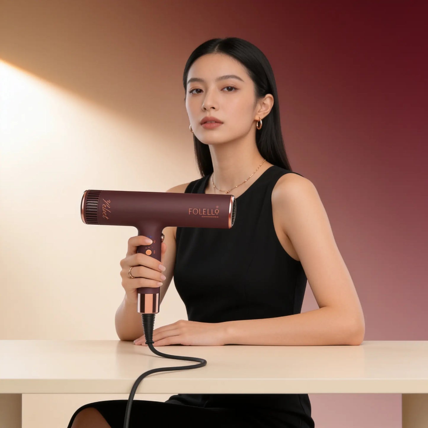 Velvete- Brushless Hair Dryer - Rotating Turbine Technology - 110,000 RPM Brushless Motor - Cool Shot for Quick Drying, Lightweight and Stylish Hair Dryer
