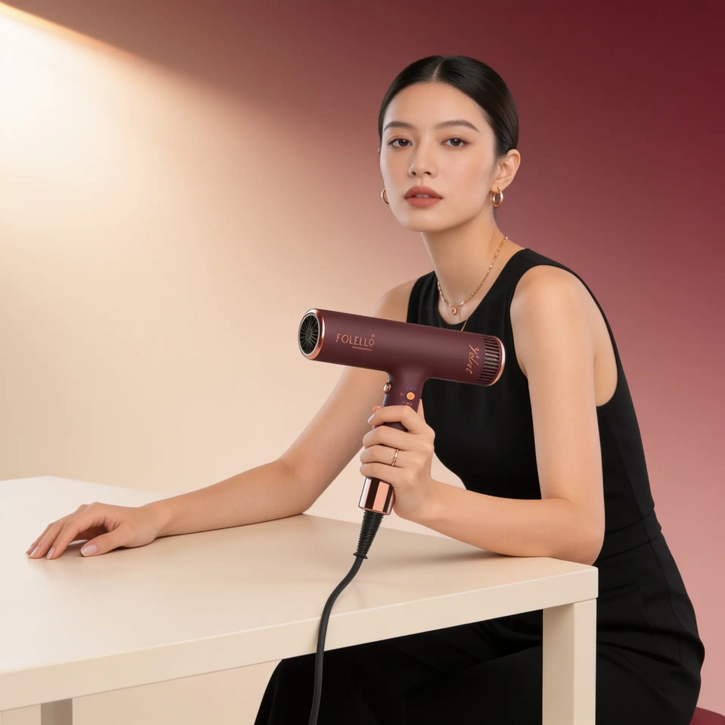 Velvete- Brushless Hair Dryer - Rotating Turbine Technology - 110,000 RPM Brushless Motor - Cool Shot for Quick Drying, Lightweight and Stylish Hair Dryer